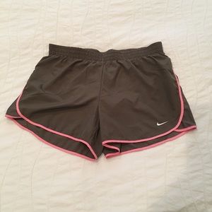 Nike Brown and Pink Dri-Fit Shorts